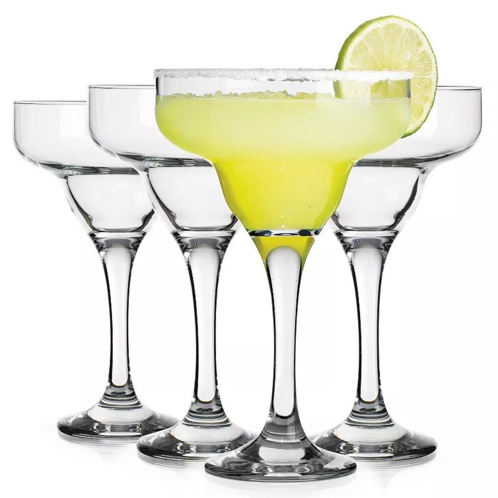 NWT! Bar Essentials 4-Piece Set of Margarita 11.5oz Glasses